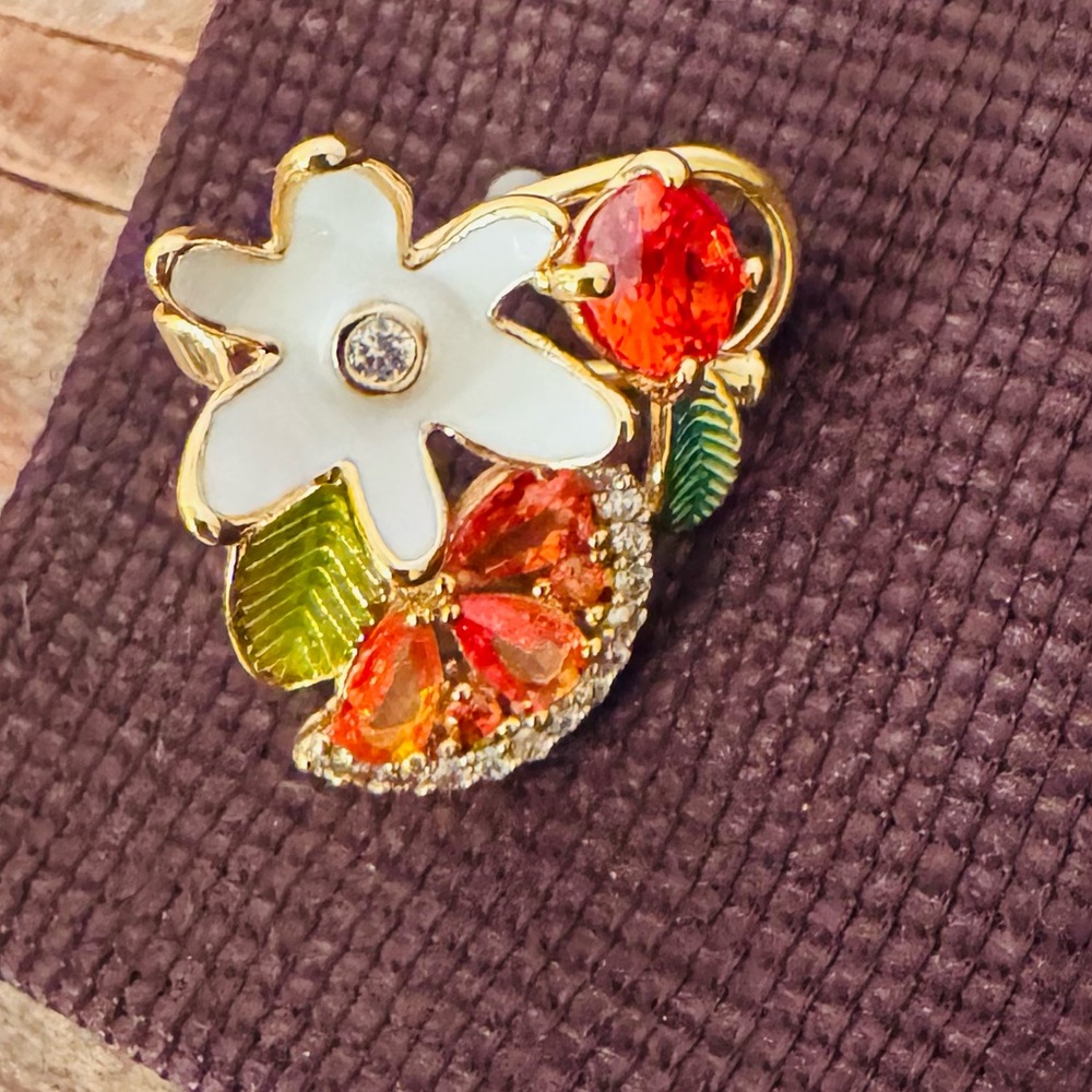 New! Kate Spade Sweet Citrus Orange Cluster Studs - Picture 6 of 8